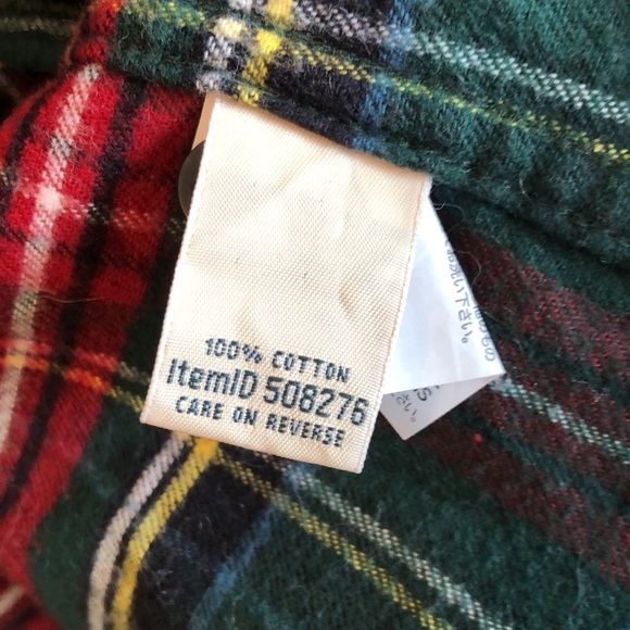 L.L.Bean Women's Scotch Plaid Flannel Shirt, Tunic, Medium - Picture 4 of 4